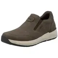 Rieker Slipper Schlupfschuh, Halbschuh, Slip-on Sneaker mit Ziernähte braun 42 EU