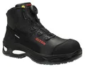 ELTEN Sicherheitsschuhe Miles BOA Mid ESD S3, Damen und Herren, Leder, Kunststoffkappe (Leichter als Stahlkappe), klassisch 44, Schwarz-Grau