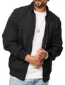 Soulstar Herren Blousonjacke als leichte Harrington-Jacke - Dünne Bomberjacke mit Stehkragen als Übergangsjacke für Männer - Men's Jacket S2_HAYES 50-Black-M