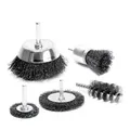 S&R Drahtbürsten für Bohrmaschine 5-teilig, 1 Set