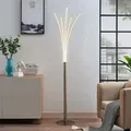 Stehleuchte Lindby, Boba, Metallisch, für Wohnzimmer, Aluminium, Modern - 185