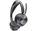 Poly Voyager Focus 2 USB-C Headset und USB-C/A Adapter – Bluetooth, ANC, Acoustic Fence Technologie, bis zu 25 Stunden Sprechzeit, Schwarz
