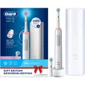Oral-B Elektrische-Zahnbürste Pro 3 3500, weiß, Sensitive Clean, 3 Putzmodi, 2 Bürsten und Reiseetui