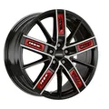 1x RONAL RONAL R67 RED LEFT jetblack-frontkopiert 8.0Jx18 5x112 ET40
