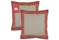 Marrakesch Orient & Mediterran Interior Zierkissen 2er Set Kissenbezug Handgefertigt Frisia Rot 50x50cm, Boho Deko, (2 St)