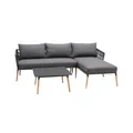Outdoor Gartenlounge IPANEMA - 240cm - anthrazit - Aluminium Teakholz wetterfest