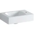 Geberit iCon Handwaschbecken 380 × 280 mm, weiß, mit Hahnloch rechts, 124736000,