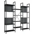 Coemo Regalwand, Schwarz, Metall, 158x166x24 cm, CE, Wohnzimmer, Regale, Bücherregale
