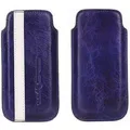 Luxucase Ledertasche Grösse M blau-weiss (Apple iPhone 4, Apple iPhone 4s) (25445086)