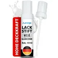 Lackstift Weiß Glänzend – Präziser Pinsel für kleine Kratzer & Steinschläge –...