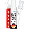 Lackstift Weiß Glänzend – Präziser Pinsel für kleine Kratzer & Steinschläge –...