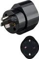 Goobay 45354 Netzadapter, Schwarz - Schutzkontaktbuchse (Typ F, CEE 7/4) > US/Ja