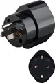 Reiseadapter Europa Schutzkontakt Buchse auf USA/Japan Stecker, schwarz