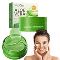 60 Stück Aloe Vera Augenpads gegen Augenringe, Hyaluronsäure-Augenpflaster gegen Augenringe, Falten, Schwellungen und Tränensäcke