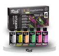 RICH Acrylfarbe RICH MASTERMIX Neon Acrylfarben-Set 6 Farben - 60 ml