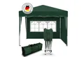 Kronenburg Faltpavillon 3x3 m wasserdicht - Gartenpavillon, Partyzelt stabil, UV-Schutz 50+, mit 2 Seitenteilen, Wetterfester Schutz, Leichter Aufbau, Inklusive Tragetasche & Zubehör