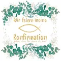20 Servietten Eukalyptus Konfirmation mit Fisch als Tischdeko mit Spruch Schön, dass Du da bist. Papierservietten mit Fisch. Auch für Decoupage und Serviettentechnik 33x33cm