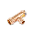 Sanpro Pressfitting T-Stück Mittelabgang reduziert, Größe V 35 - Abgang V 22 - V 35 (Kupfer Gas Wasser Trinkwasser Heizung Sanitär Fittings Fitting Kupferleitung) Größe: V 35