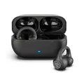 JLab Flex Open Ear Kopfhörer - Open Ear Earbuds, Manschetten-Design Clip-On-Kopfhörer, 21 Stunden Akkulaufzeit, Headphones Mit Bluetooth Multipoint, MEMS-Mikrofon, Mit App Anpassen - Schwarz