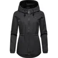 Ragwear Outdoorjacke Dankka Tech Stylische Damen Übergangsjacke aus wasserdichtem Material schwarz XL (42)