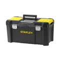 STANLEY Werkzeugkoffer (19", 49x25x25cm, Werkzeugbox mit Metallschließen, stabiler Organizer aus Kunststoff für Werkzeuge mit entnehmbarer Trage) STST1-75521
