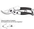 Präzise Gartenschere für kleine Hände - Ergonomische Floristenschere Rosenschere mit SK-5 Stahlklingen und Sicherheitsverschluss