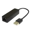 PremiumCord USB auf Ethernet RJ45 Adapter, USB 2.0 Typ A auf Ethernet, 100Mbps, Netzwerk, Farbe schwarz, kuethernet2