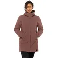 Jack Wolfskin Wintermantel Salier Coat (abnehmbare Kapuze, wasser- und winddicht) rotbraun Damen XL (44/46)