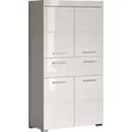Midischrank INOSIGN "Avena", weiß (weiß, weiß hochglanz), B:73cm H:132cm T:31cm, Schränke, Badschrank mit einer Schublade und 4 Türen - Maße (B/T/H) 73/31/130 cm