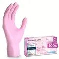 ARNOMED RAINBOW NITRIL BLOSSOM ROSE Nitrilhandschuhe rosa puderfrei, VE 100 Stück 6/XS