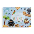 MeinBaby123® Freundebuch für Kinder, Freundschaftsbuch, Kindergarten und Schule, Freundschaftsalbum, Geschenk für Jungen (Pirat)