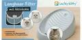 Lucky-Kitty Trinkbrunnen antibakterieller Langhaar-Filter mit Aktivkohle für Trinknapf, Wasserfilter, ideal für Langhaar-Katzen, leicht zu reinigen
