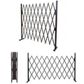 Absperrgitter HWC-B34, Scherengitter Rankhilfe Tierschutzgitter ausziehbar, Alu braun - Höhe 153cm, Breite 32-265cm