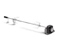 Grillfürst Universal Drehspieß - Grillspieß mit Motor für Gasgrill, Rotisserie Set aus Edelstahl inkl. 2 Fleischnadeln, Gesamtlänge: 95 cm