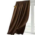 BEAUTEX Verdunkelungsgardine mit Kräuselband U-Band, Blackout Vorhang Blickdicht abdunkelnd, Größe und Farbe wählbar (Breite: 140 cm, Höhe: 145 cm, Dunkelbraun)