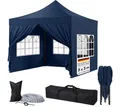 STEELSØN Pavillon Rynara Premium Faltpavillon wind- & wetterfest, mit 4 Seitenteilen, (3x3 m, blau), UV-Schutz, Gartenpavillon mit Seitenwänden