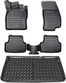 ELMASLINE 3D Gummimatten & Kofferraumwanne Set für VW T-Cross ab 2018 (oberer Ladeboden) | Zubehör Fußmatten Kofferraum