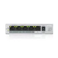 Zyxel Gigabit Unmanaged PoE+ Switch mit 5 Ports (davon 4 mit PoE) und einem PoE-Budget von 60 Watt, Lifetime Garantie [GS1005HP]