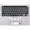 A2289 Topcase Tastatur mit Backlit Touchbar für Apple Macbook Pro Retina 13" 2020 Deutsch Silber - Silber