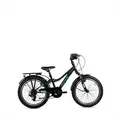 20 Zoll Kinderfahrrad, 6-Gang, Jungenfahrrad, S’COOL troX, ab 6–10 Jahre, 115–135 cm, Schwarz/Neongrün