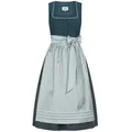 Nübler Dirndl Midi Dirndl Gudrun in Petrol von Nübler - Rocklänge 70 cm blau 54