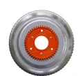 Ritter Standard Schinken-/Aufschnittmesser mit orangenem Zahnrad, Hobelmesser, Orange, Edelstahl, Edelstahl
