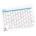 itenga Jahresplaner 2025 gefalzt Wandkalender DIN A2 groß (59,4 x42cm) gefaltet