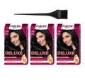 Palette Deluxe 1-1 Blau Schwarz Haarfarbe 3er Pack Permanent Color 100% Grau ...