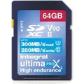 Integral 64GB SDXC UHS-II U3 V90 - 300-280 MB/s (64 GB, SDXC, U3, UHS-II) (INSDX64G-300/280U2)