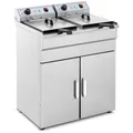 Fritteuse  Fritöse Edelstahl Pommes Starkstrom 6000W Doppel 2x 16 l Kapazität 40