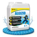 TerraUno Algizid für Pool, Algenvernichter Pool zum Schutz vor Algen, Pilzen & Bakterien, 5 L Pool Algenvernichter mit Klareffekt für sauberes und klares Badewasser