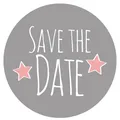 48 Aufkleber Save the Date selbstklebend Hochzeit Sticker Gastgeschenk Etikett