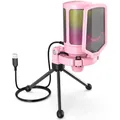 Gaming Mikrofon PC USB Microphone für Computer PS4 PS5 Kondensatormikro RGB-Modi
