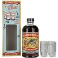 Shanky's Whip The Original Black Liqueur and Whiskey Blend 33% Vol. 0,7l in Geschenkbox mit 4 Shot Gläsern